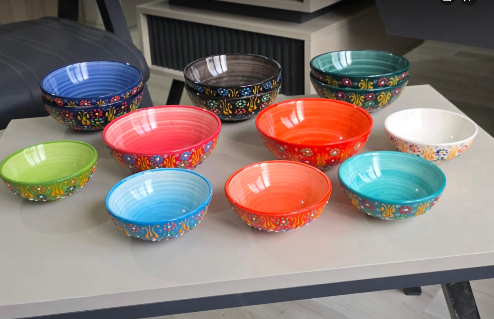 Handmade Ceramic Serving Bowl, 12cm, Black