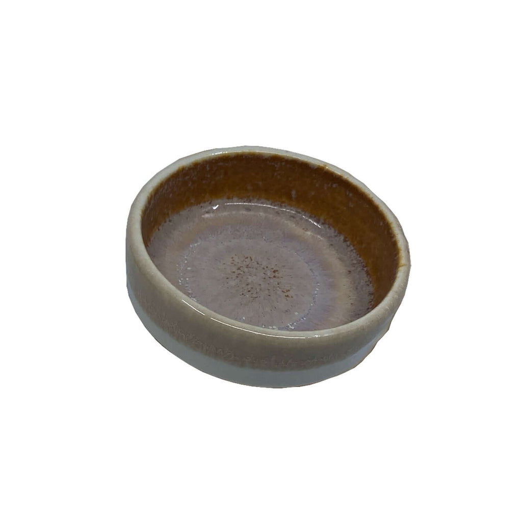 Porcelain Snack&Dip Bowl Pebble Light Brown 6cm