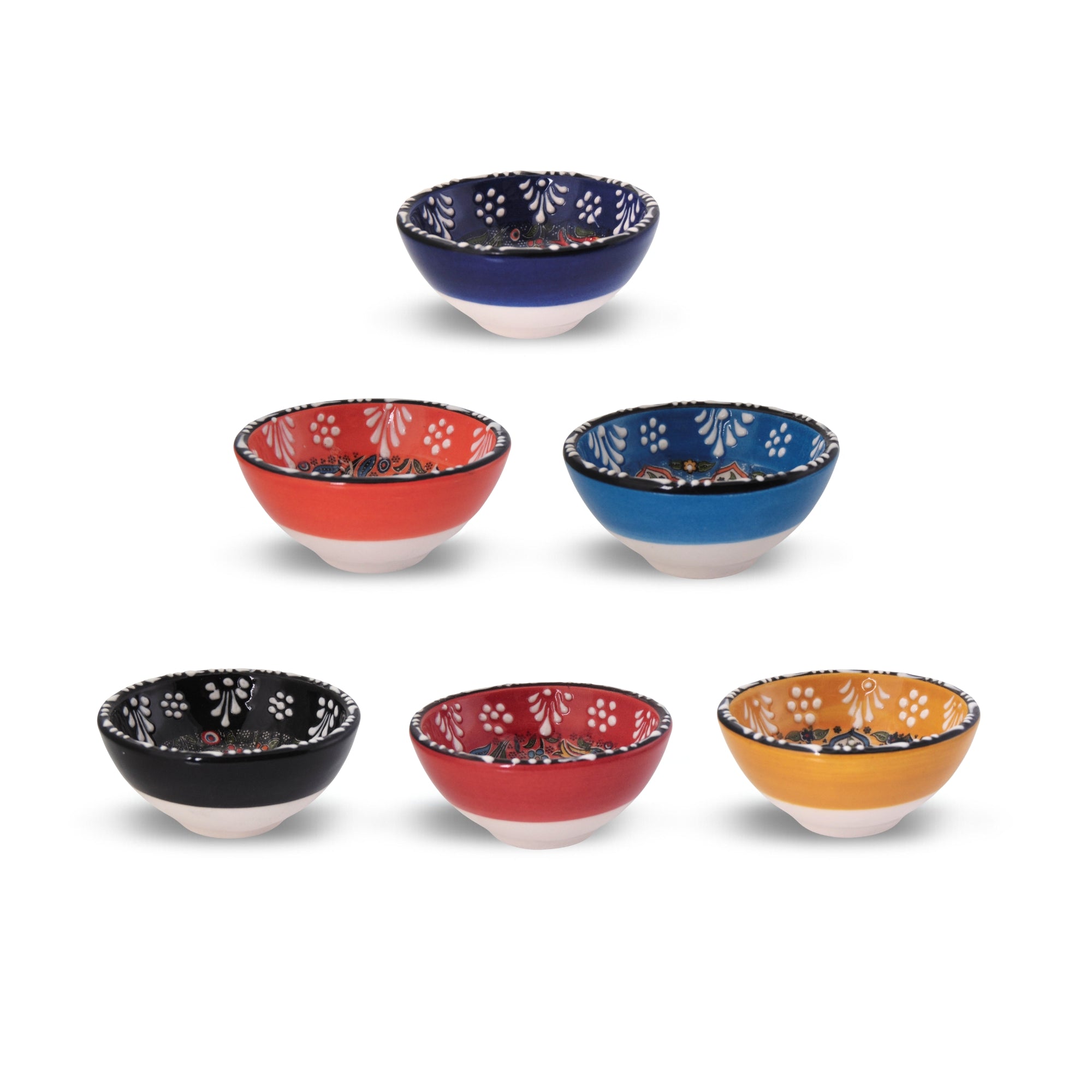 Set of 6 Ceramic Dip Bowls – Rochelle, Rochelle Bloom – 8cm