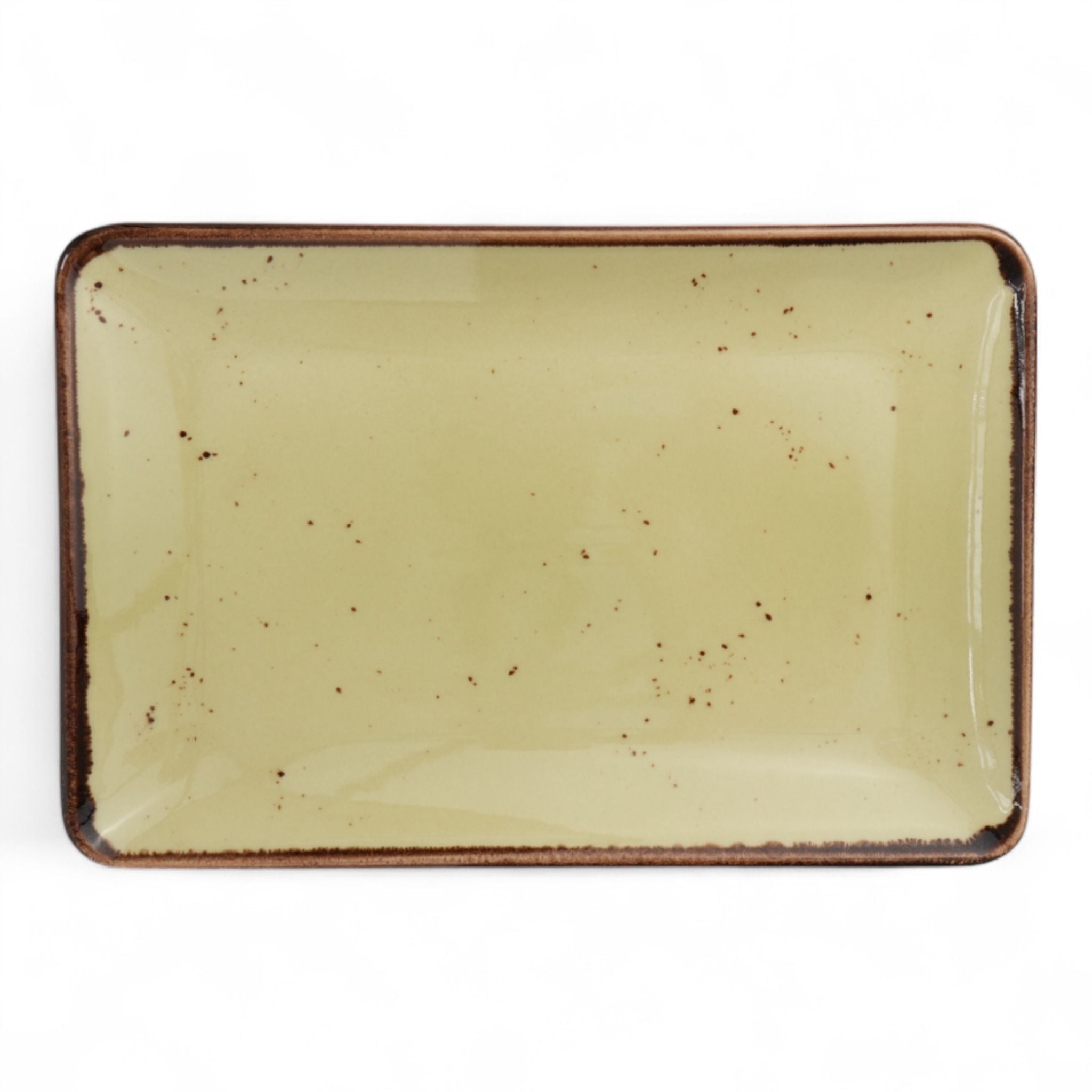 Pistachio Green Porcelain Serving Plate - Fairlie Series 30x20cm