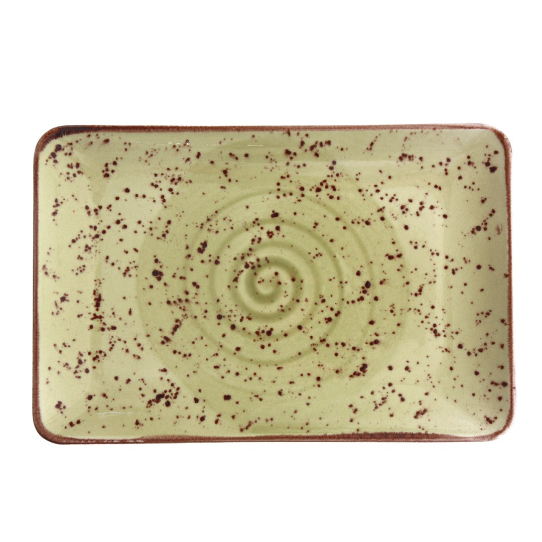 Pistachio Green Porcelain Serving Plate - Fairlie Series 30x20cm