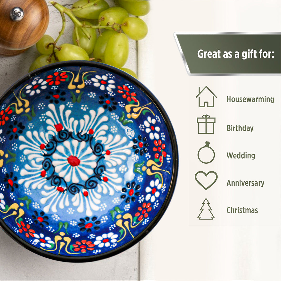 Ceramic Serving Bowl – Rochelle, Aegean Blue – 15cm