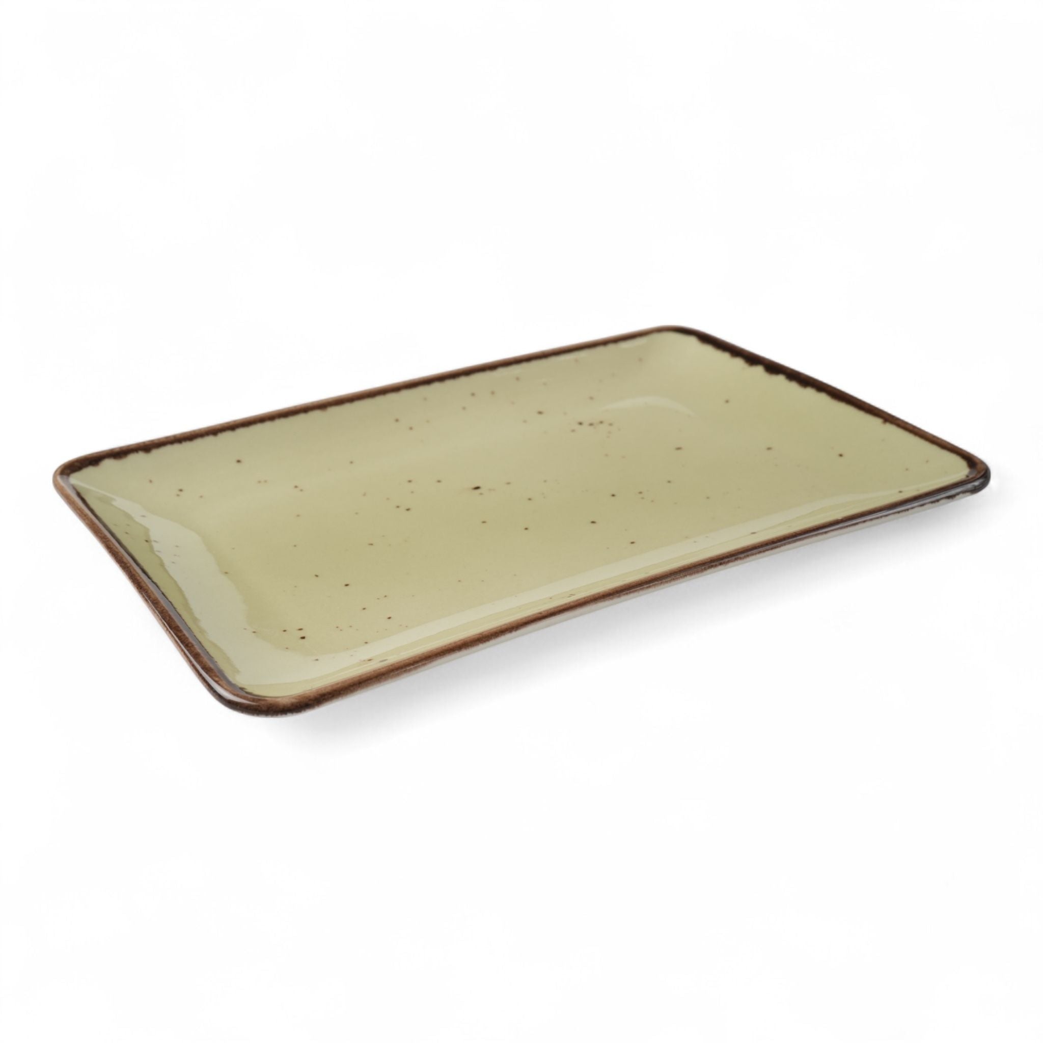 Pistachio Green Porcelain Serving Plate - Fairlie Series 30x20cm