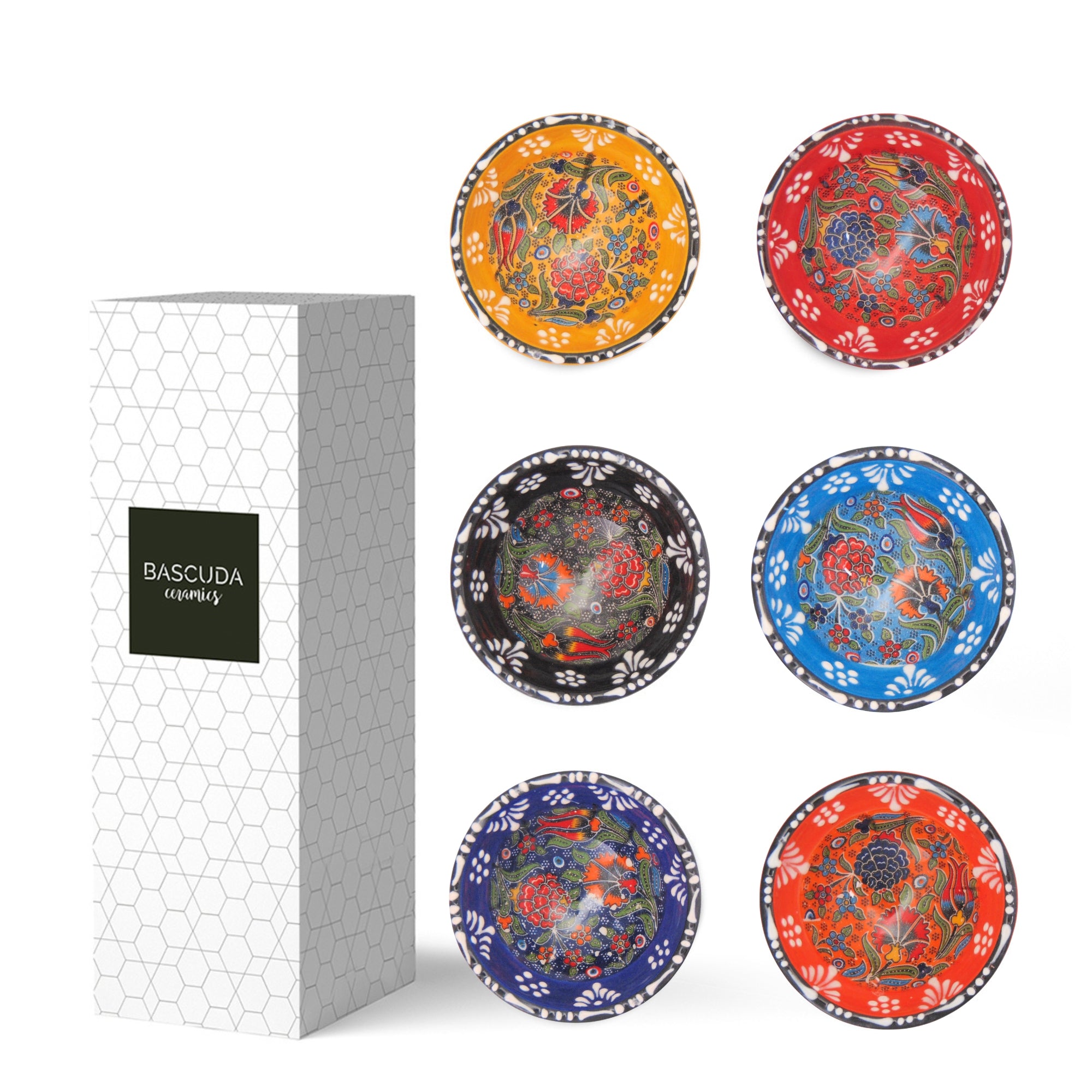 Set of 6 Ceramic Dip Bowls – Rochelle, Rochelle Bloom – 8cm