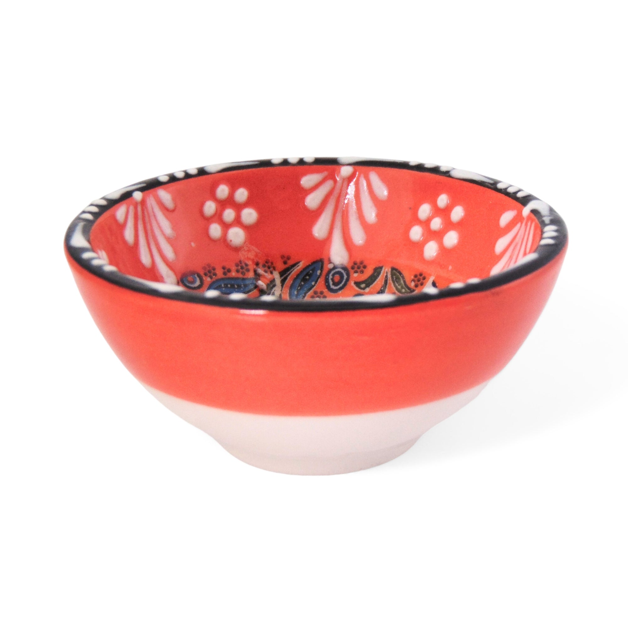 Ceramic Dip Bowl – Rochelle, Coral Bloom – 8cm