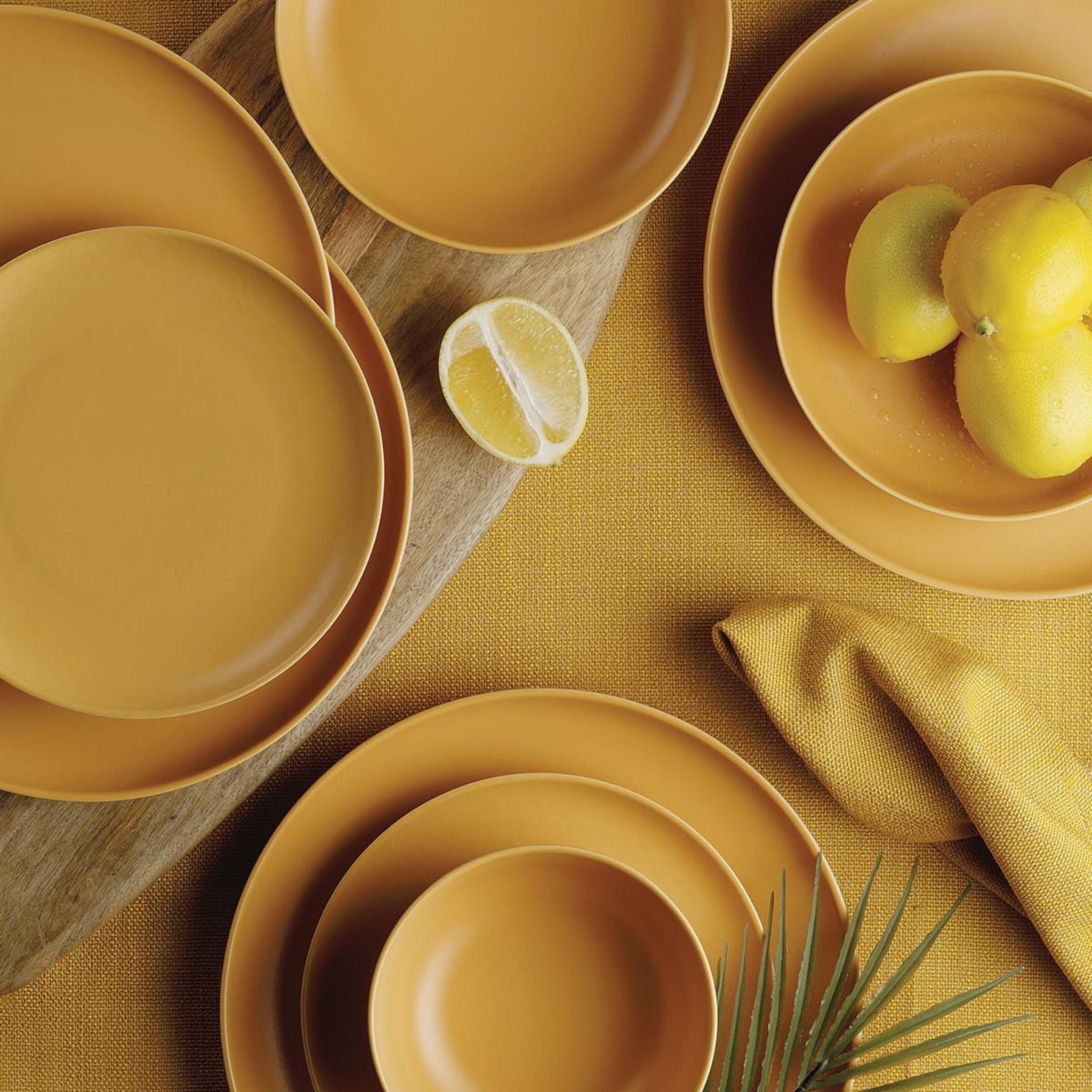 Porcelain Dinner Plate - Sanday Series, Yellow - 27cm Diameter