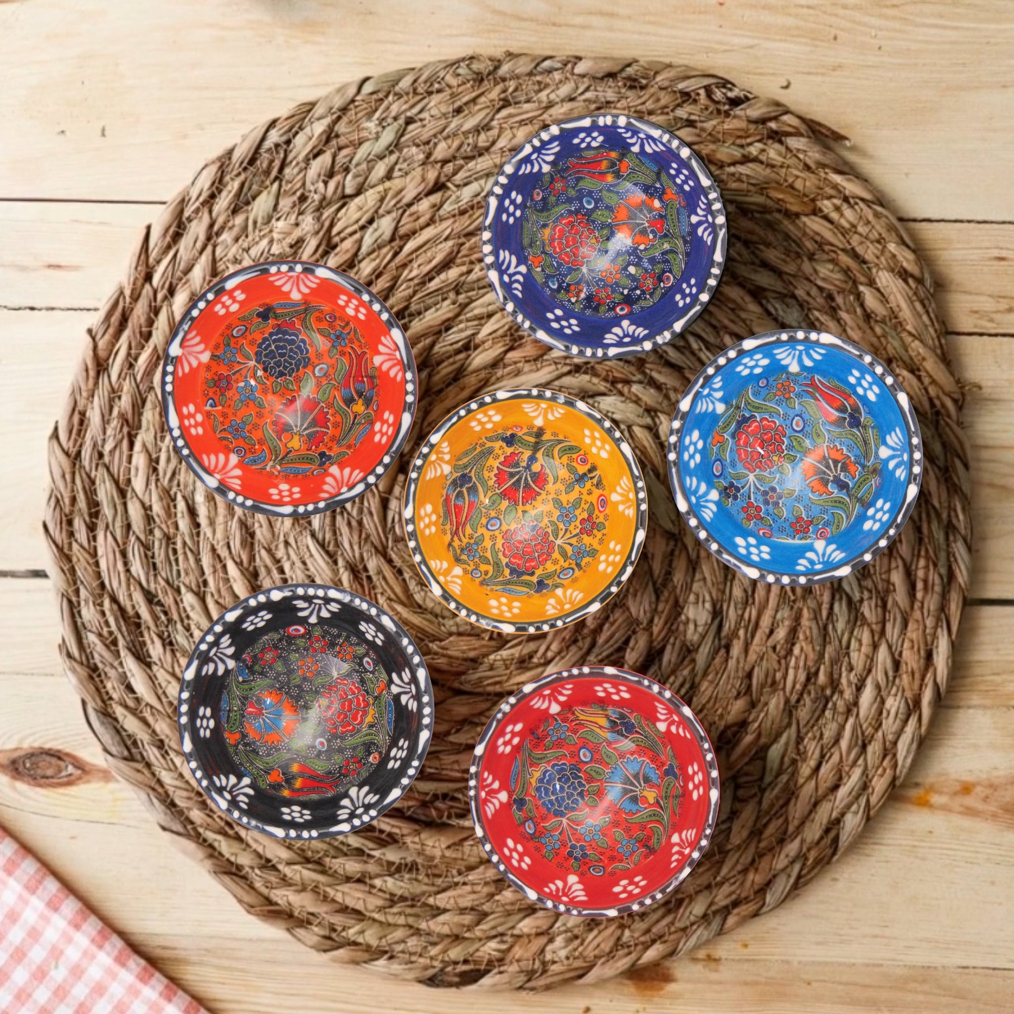 Set of 6 Ceramic Dip Bowls – Rochelle, Rochelle Bloom – 8cm