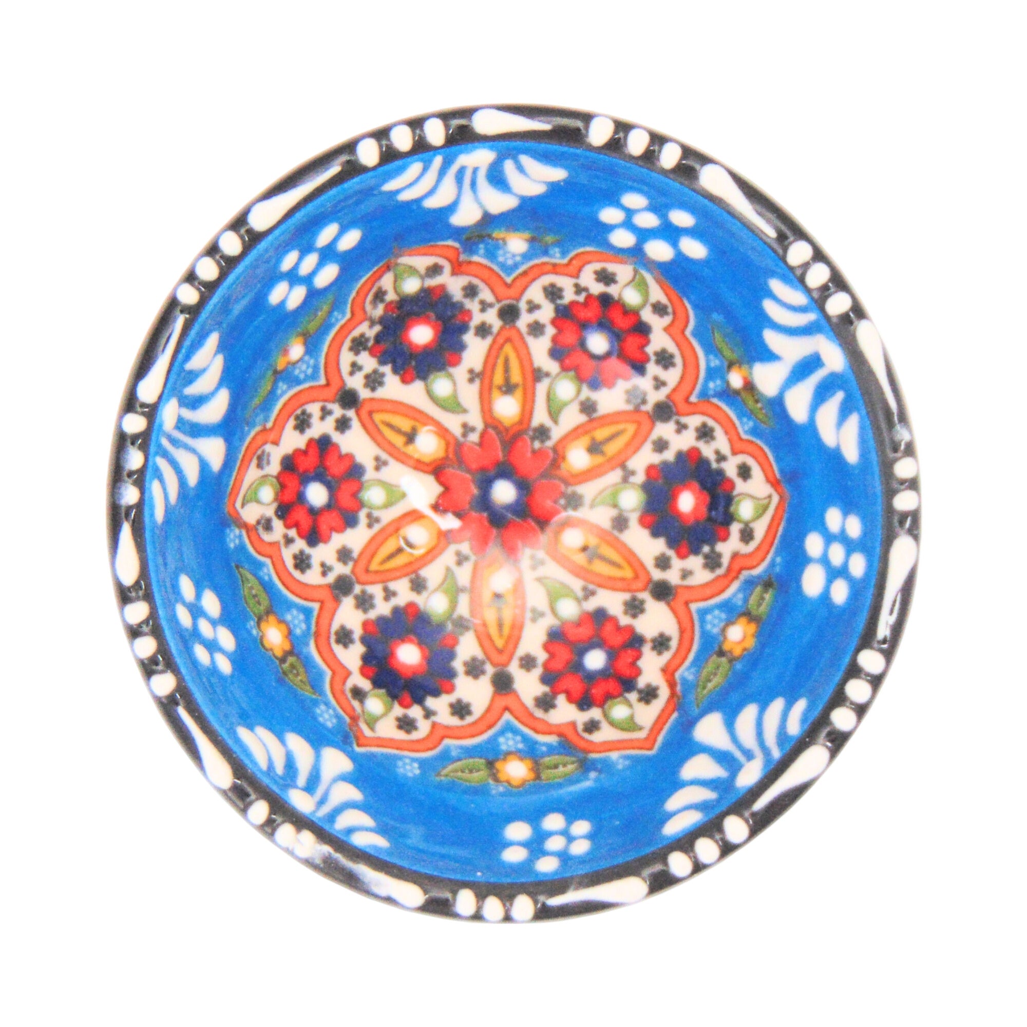 Ceramic Dip Bowl – Rochelle, Sky Floral – 8cm