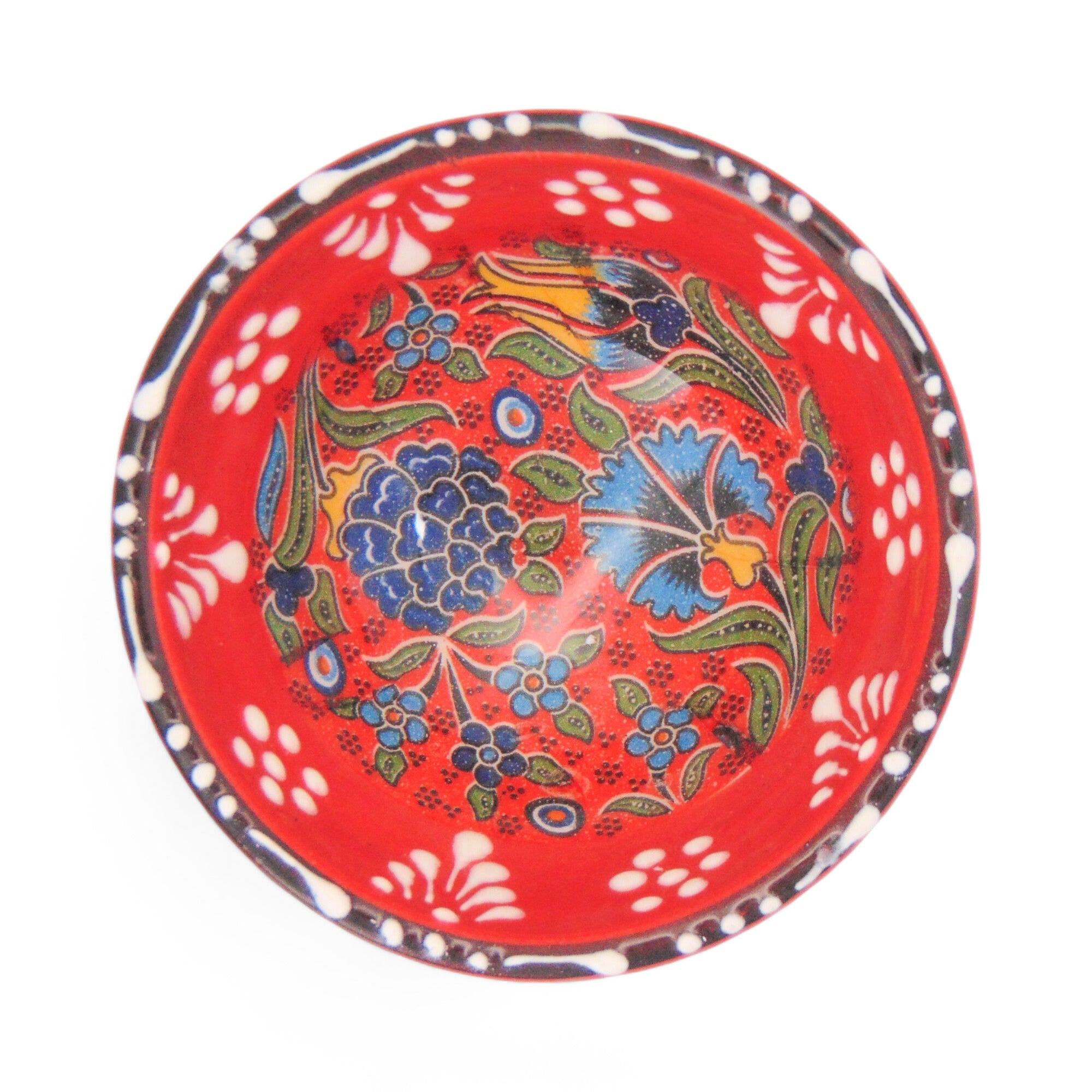 Ceramic Dip Bowl – Rochelle, Red Pomegranate – 8cm