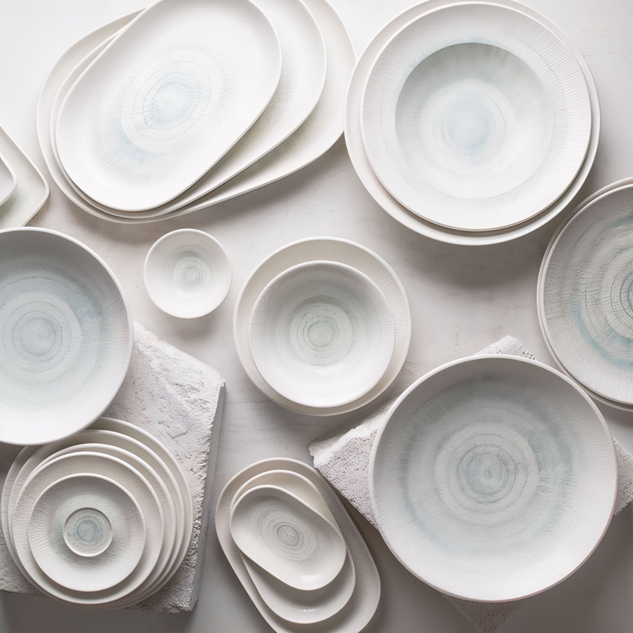 Porcelain Dinner Plate – Sark, Frost Green – 27cm