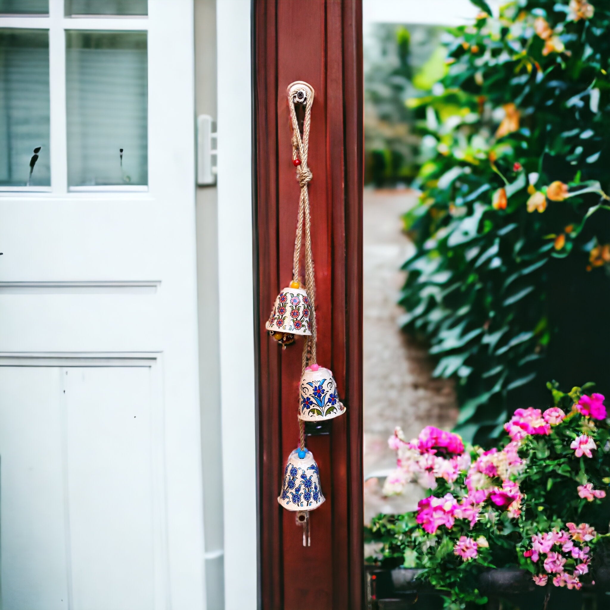 Ceramic Wall Decoration with Hanging Bell