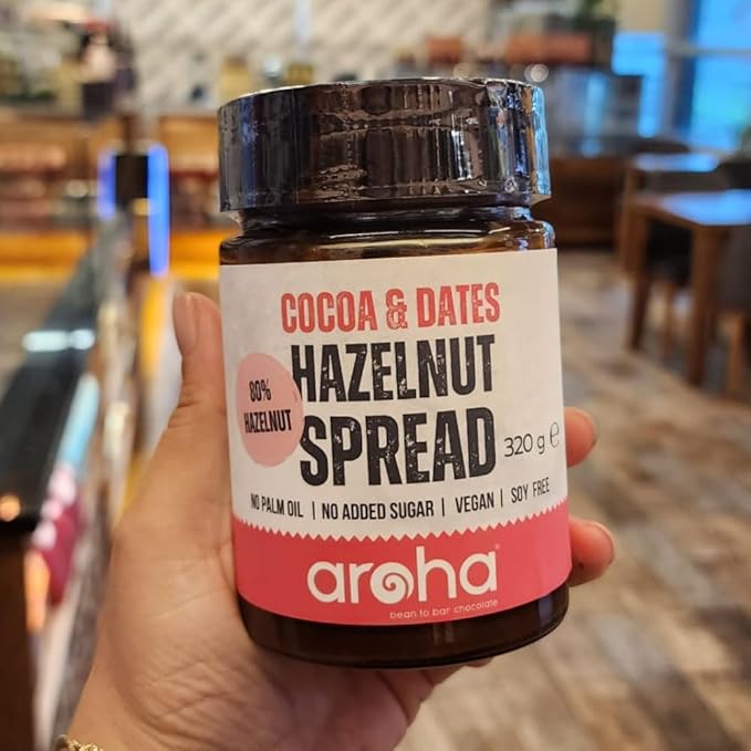 Aroha %80 Hazelnut Spread With Cocoa & Dates, 320 gr