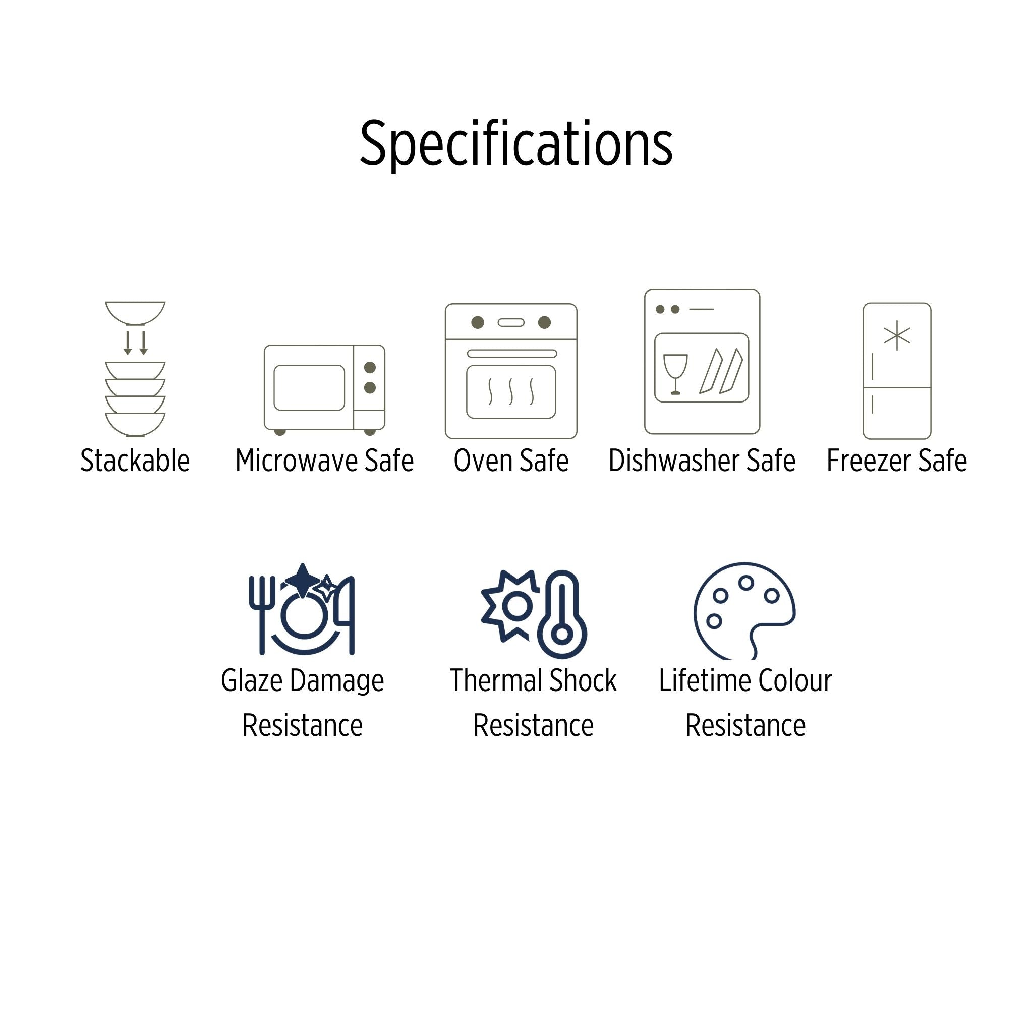 Porcelain Side Plate - Tresco Series, Brown - 23cm Diameter