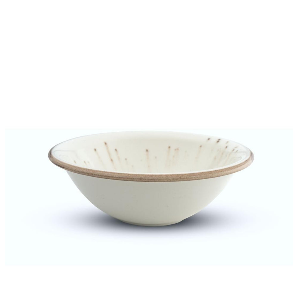 Porcelain Soup-Cereal Bowl Pebble Marble White 18cm