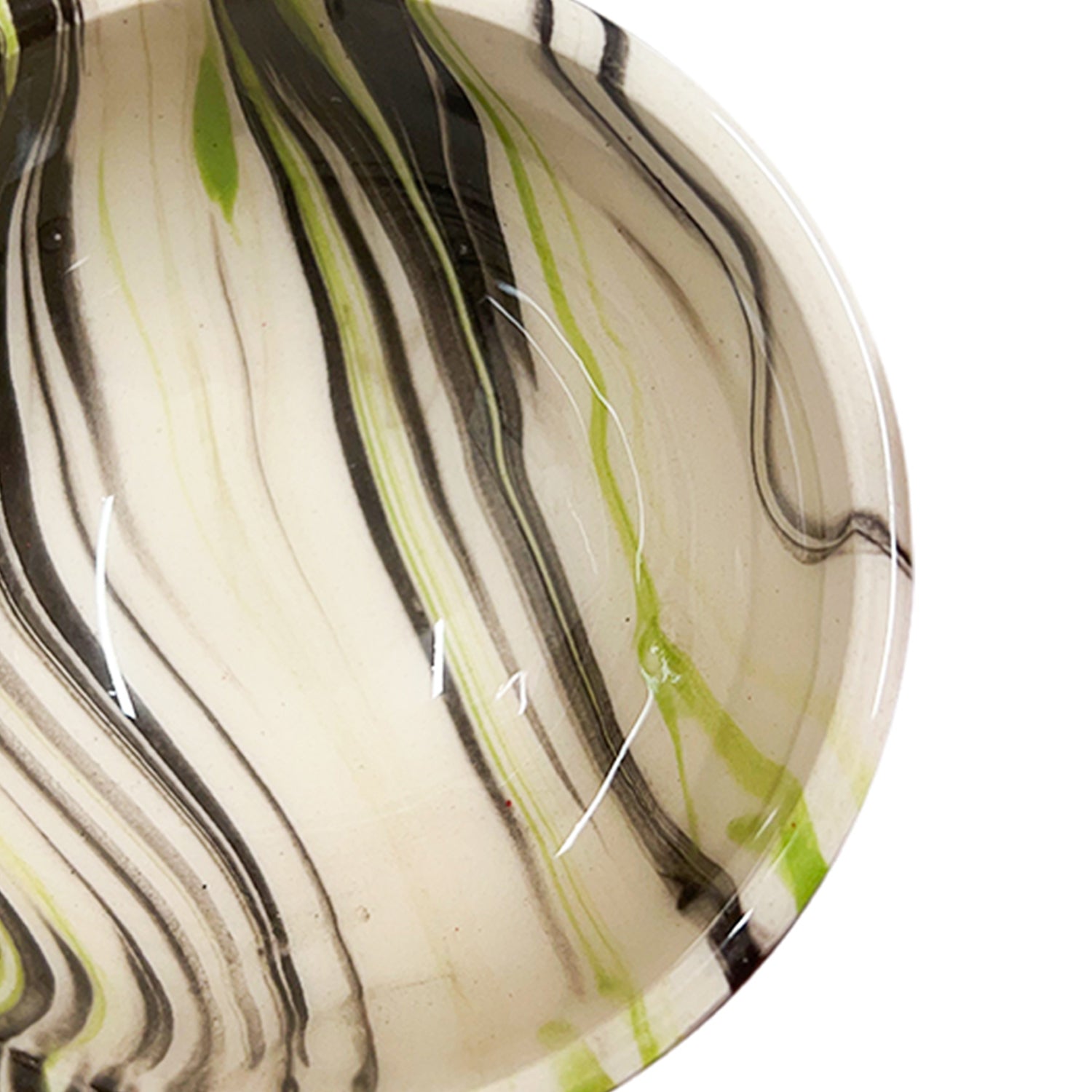 Ceramic Dip Bowl - Colonsay | Mocha, Lime Marble - 8cm x 5cm Depth