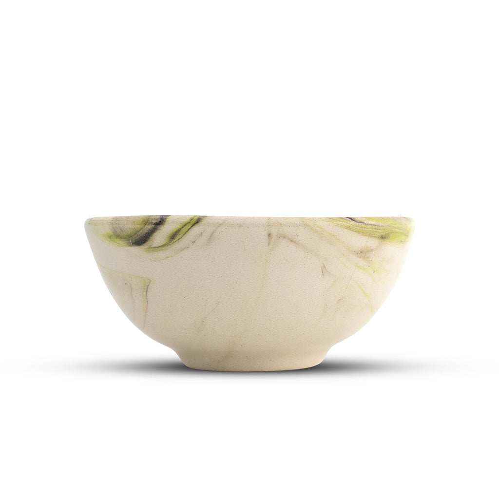 Handmade Ceramic Bowl Mocha Pistachio Green 8cm