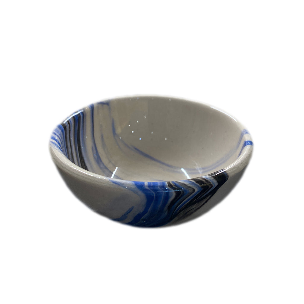 Handmade Ceramic Bowl Mocha Blue 8cm
