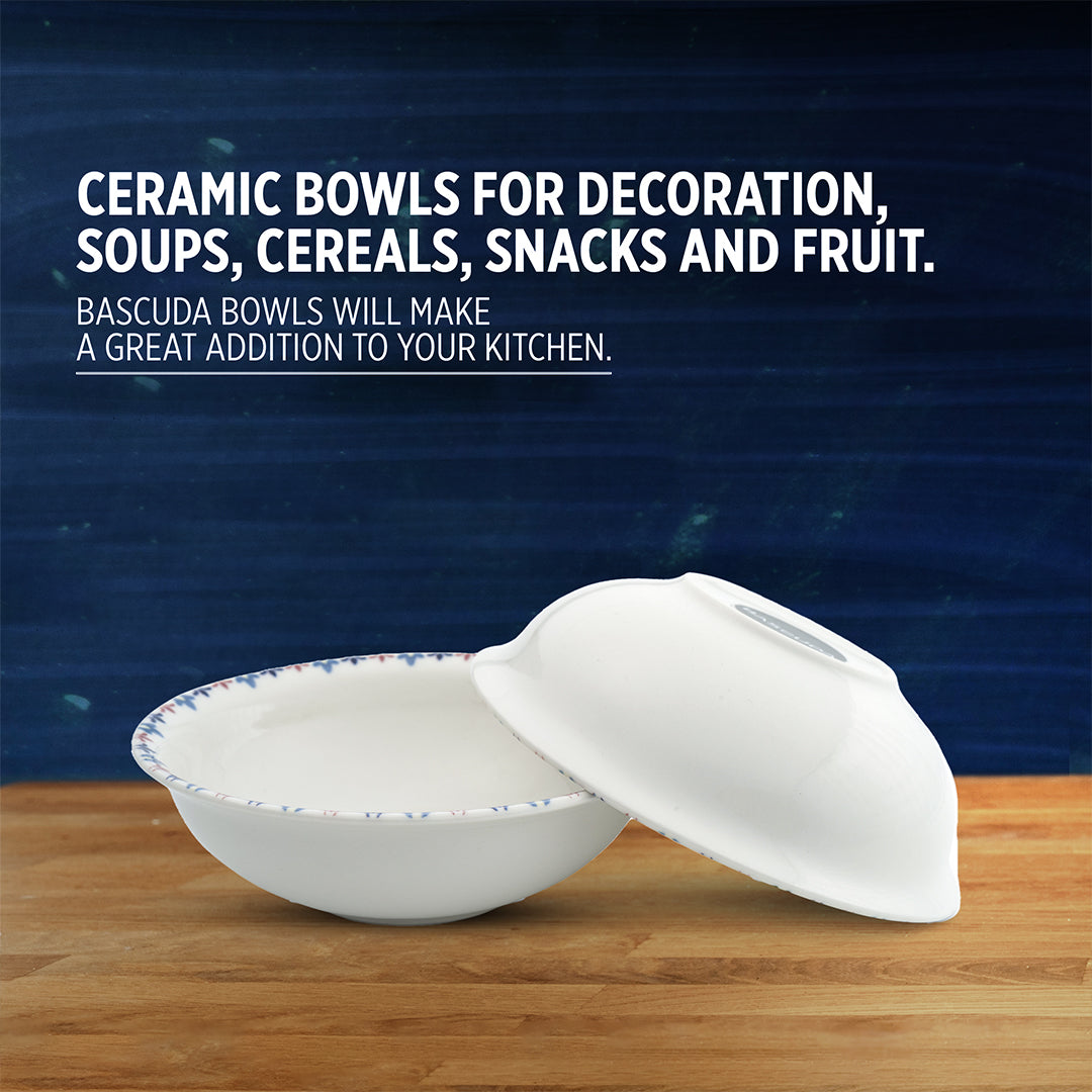 Porcelain Soup&Cereal Bowl – Fairlie, Petal Rim – 17cm