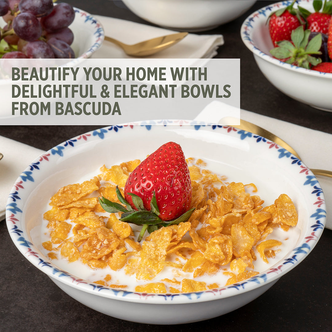 Porcelain Soup&Cereal Bowl – Fairlie, Petal Rim – 17cm