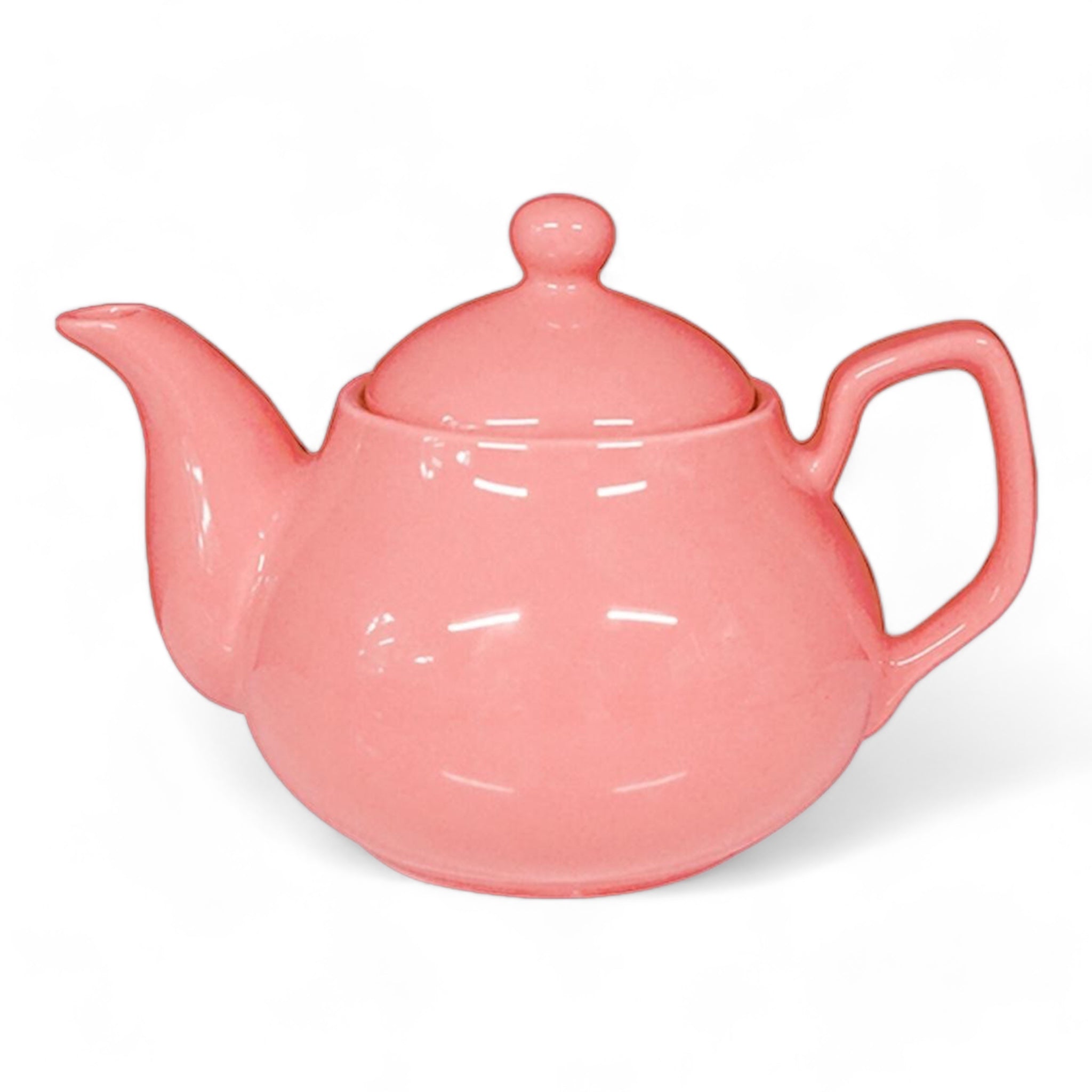 Porcelain Tea Pots - Portland, Rosewood and Coral Pink