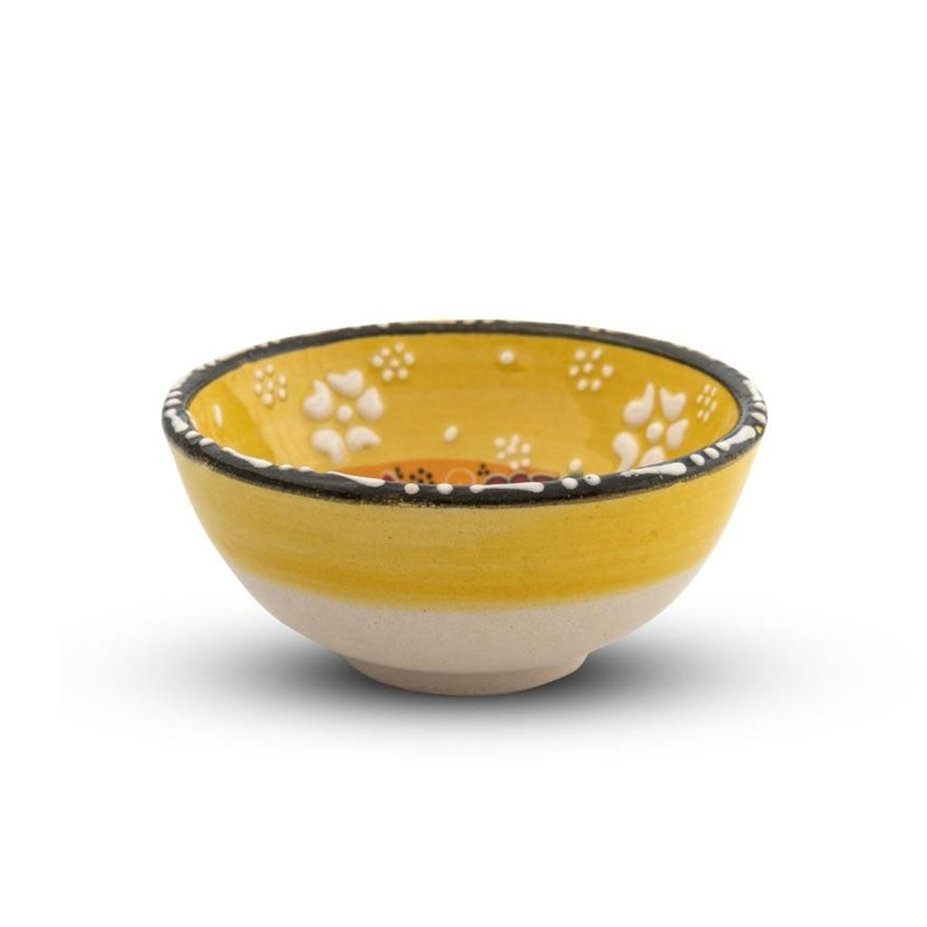 Handmade Ceramic Bowl Mexican Yellow 12cm