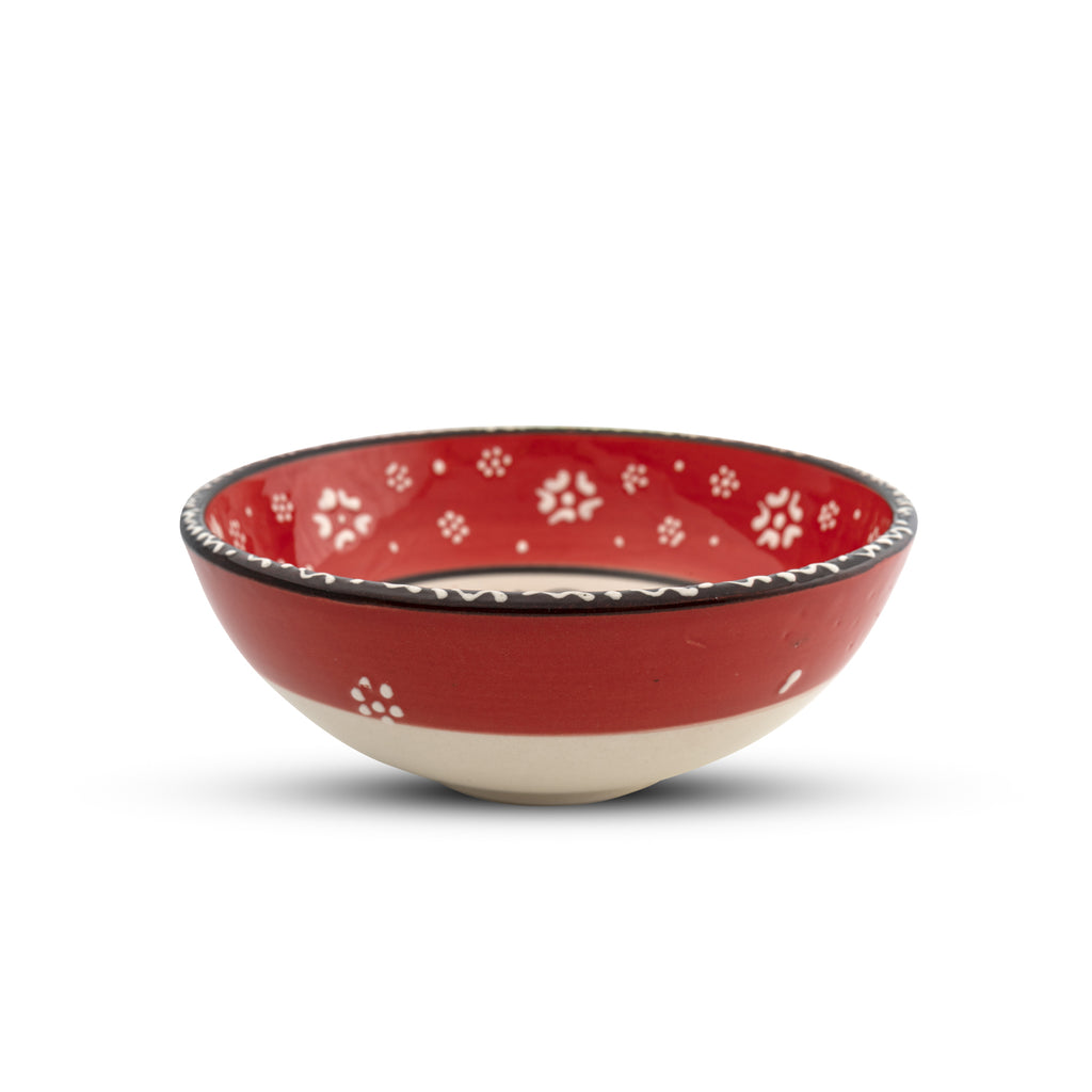 Handmade Ceramic Bowl Mexican Red 12cm