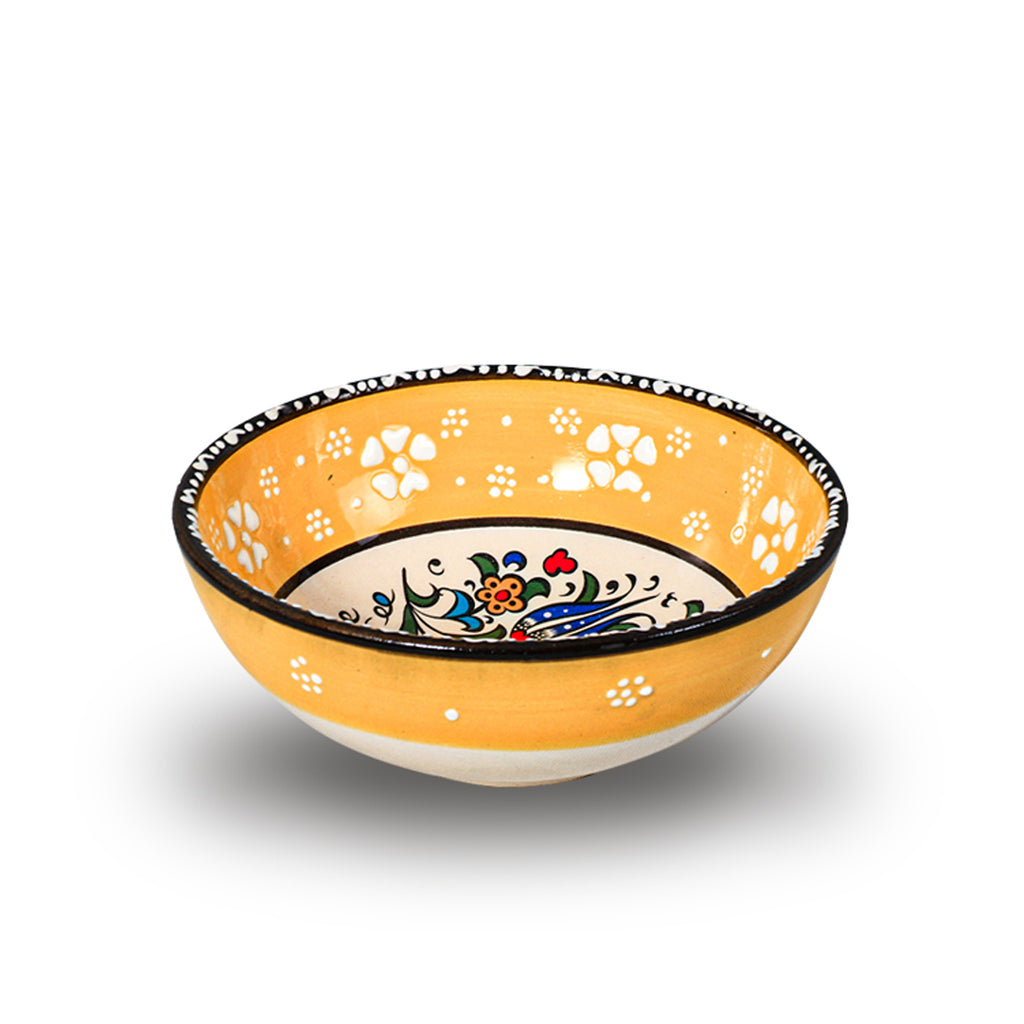 Handmade Ceramic Bowl Mexican Yellow 15cm
