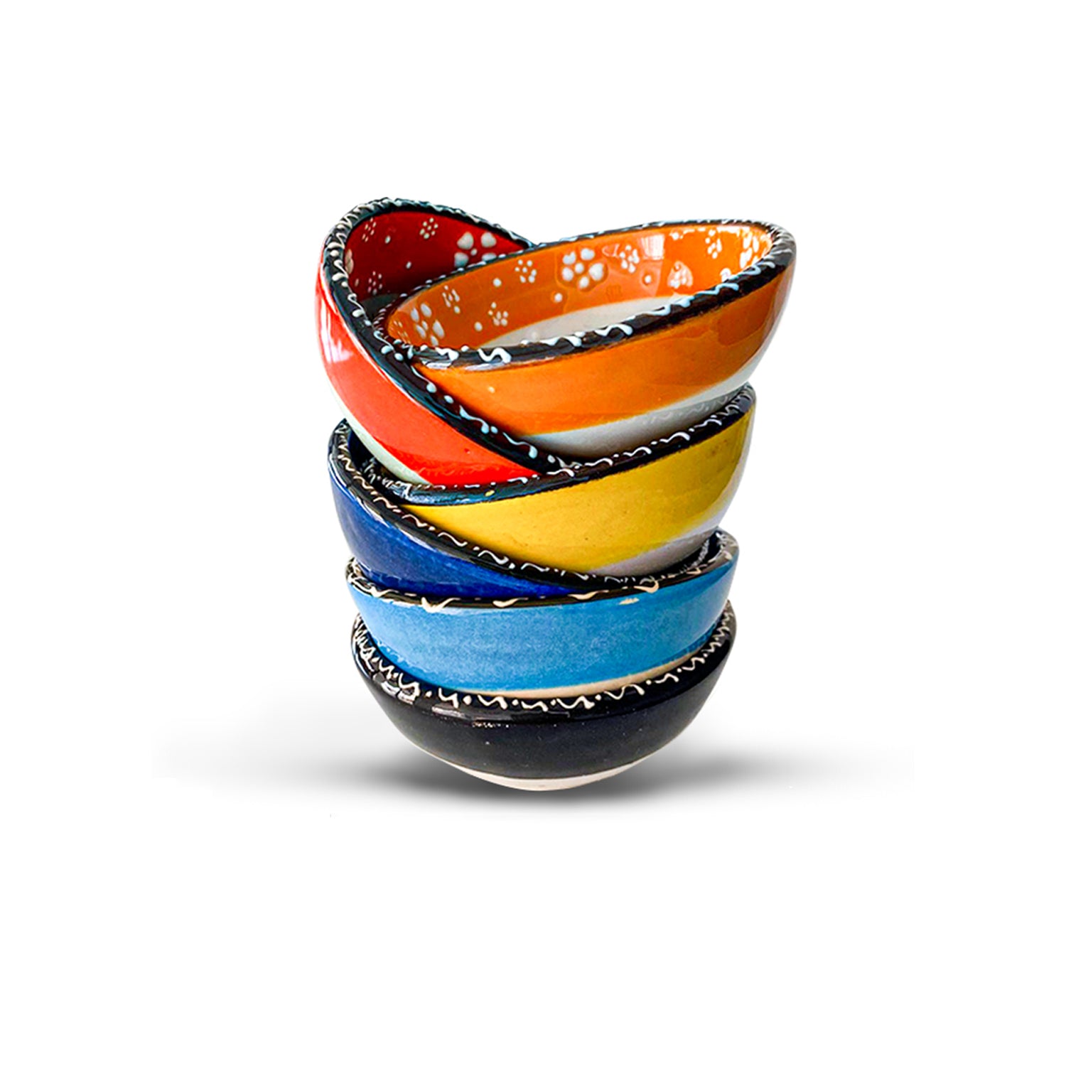 Set of 6 Ceramic Dip Bowls – Rochelle, Rochelle Bloom – 8cm