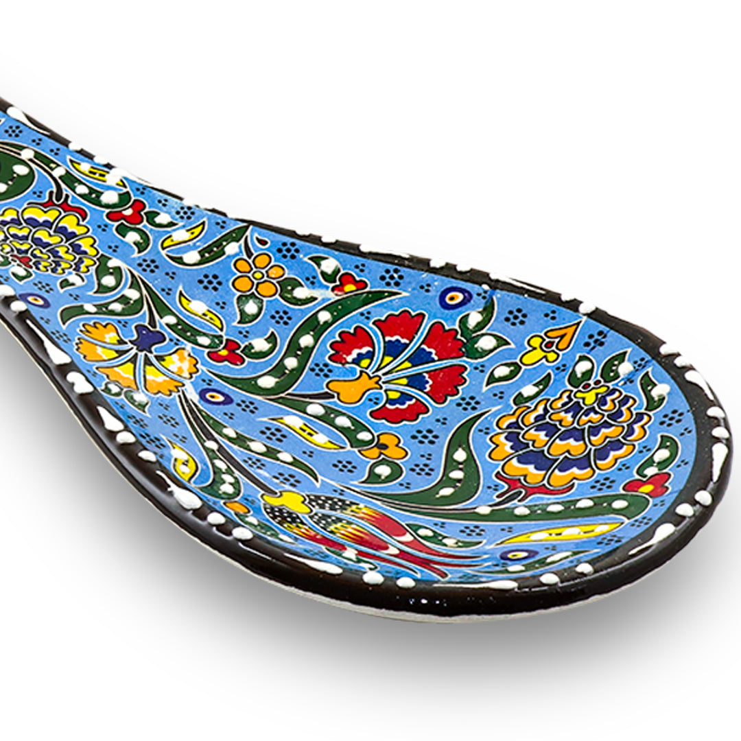 Ceramic Spoon Rest – Iznik, Blue Tulip – 24x5cm