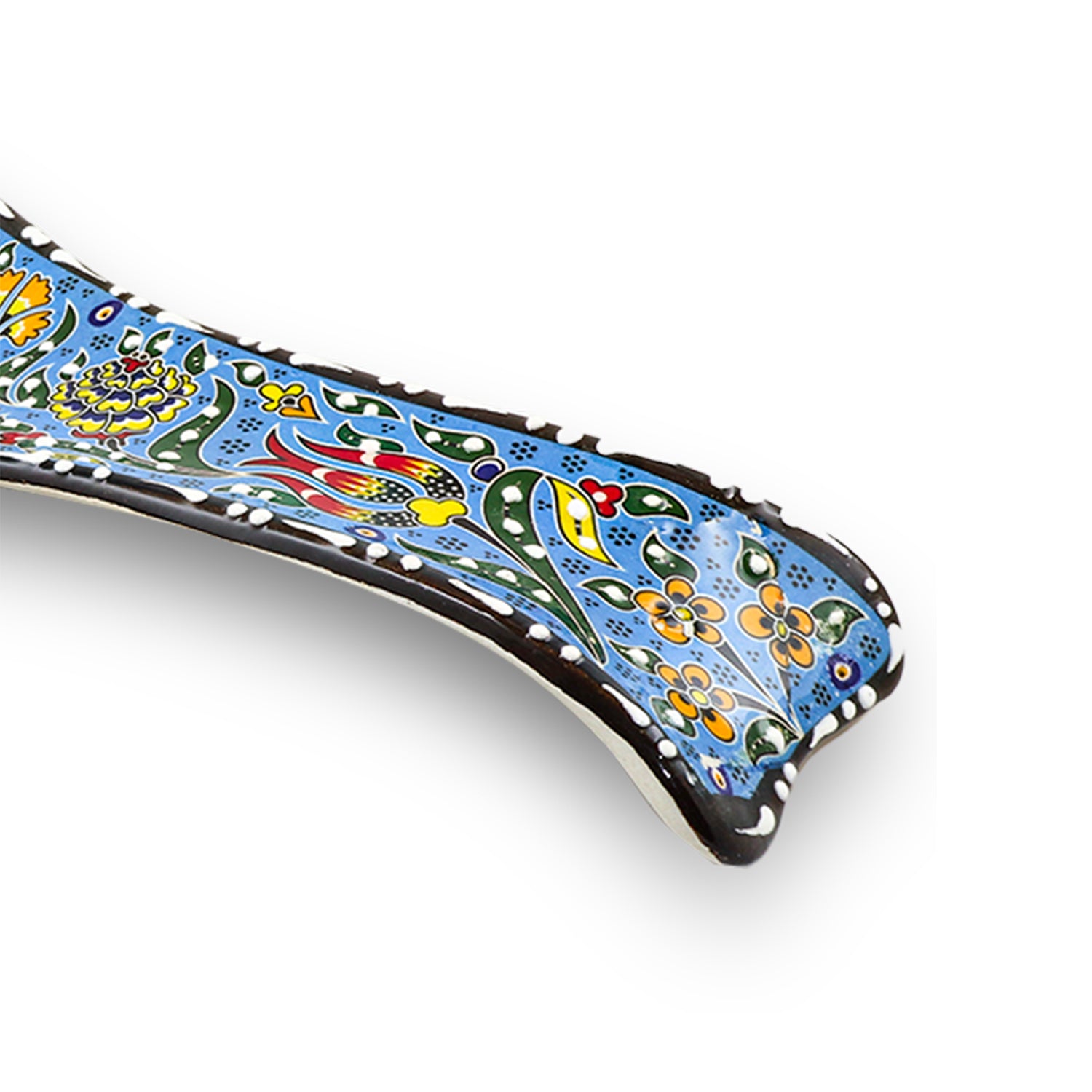 Ceramic Spoon Rest – Iznik, Blue Tulip – 24x5cm
