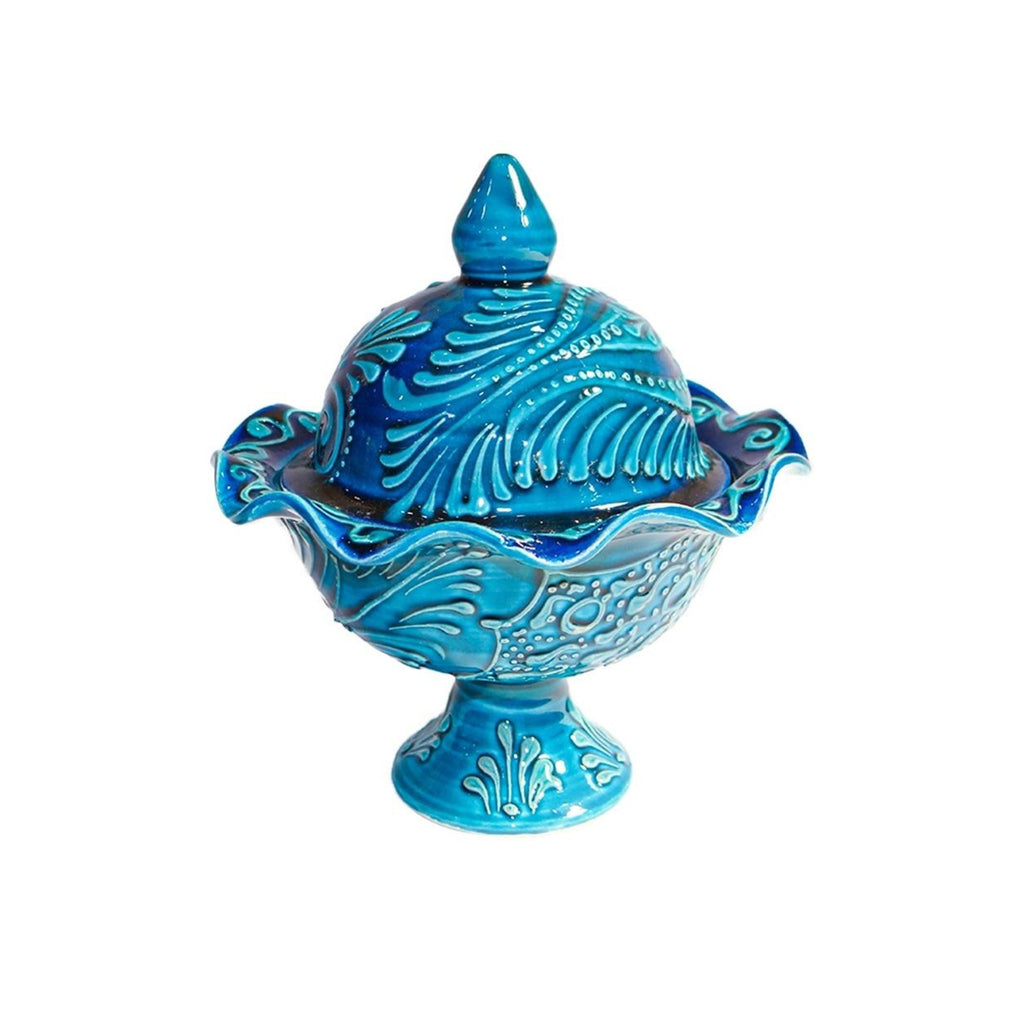 Ceramic Candy Dish Ocean Blue 16.5cm