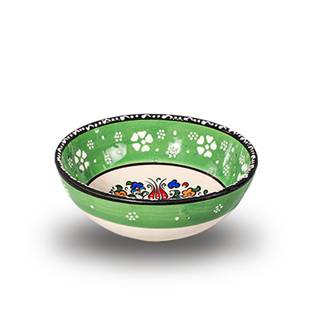 Handmade Ceramic Bowl Tulip Green 15cm