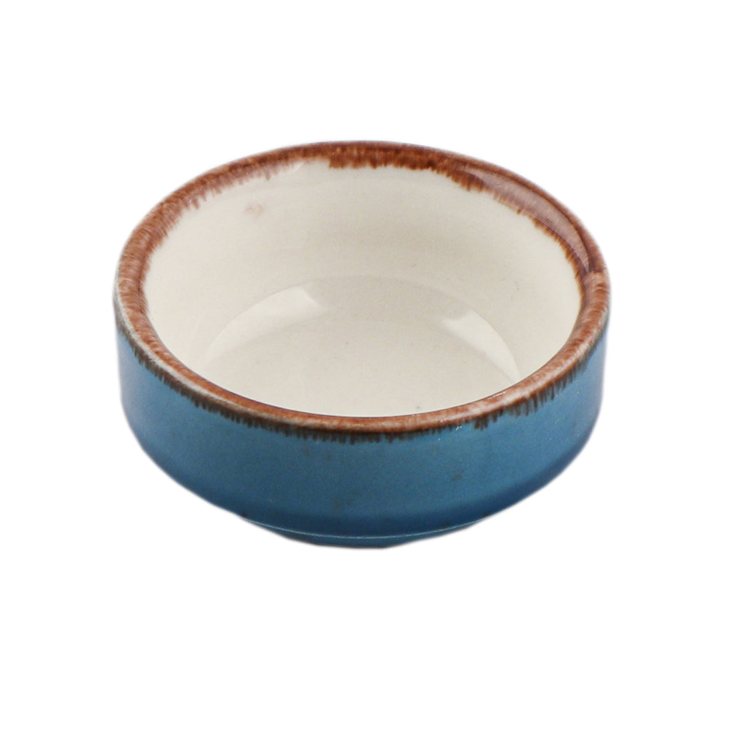 Porcelain Snack&Dip Bowl Pebble Blue 6cm