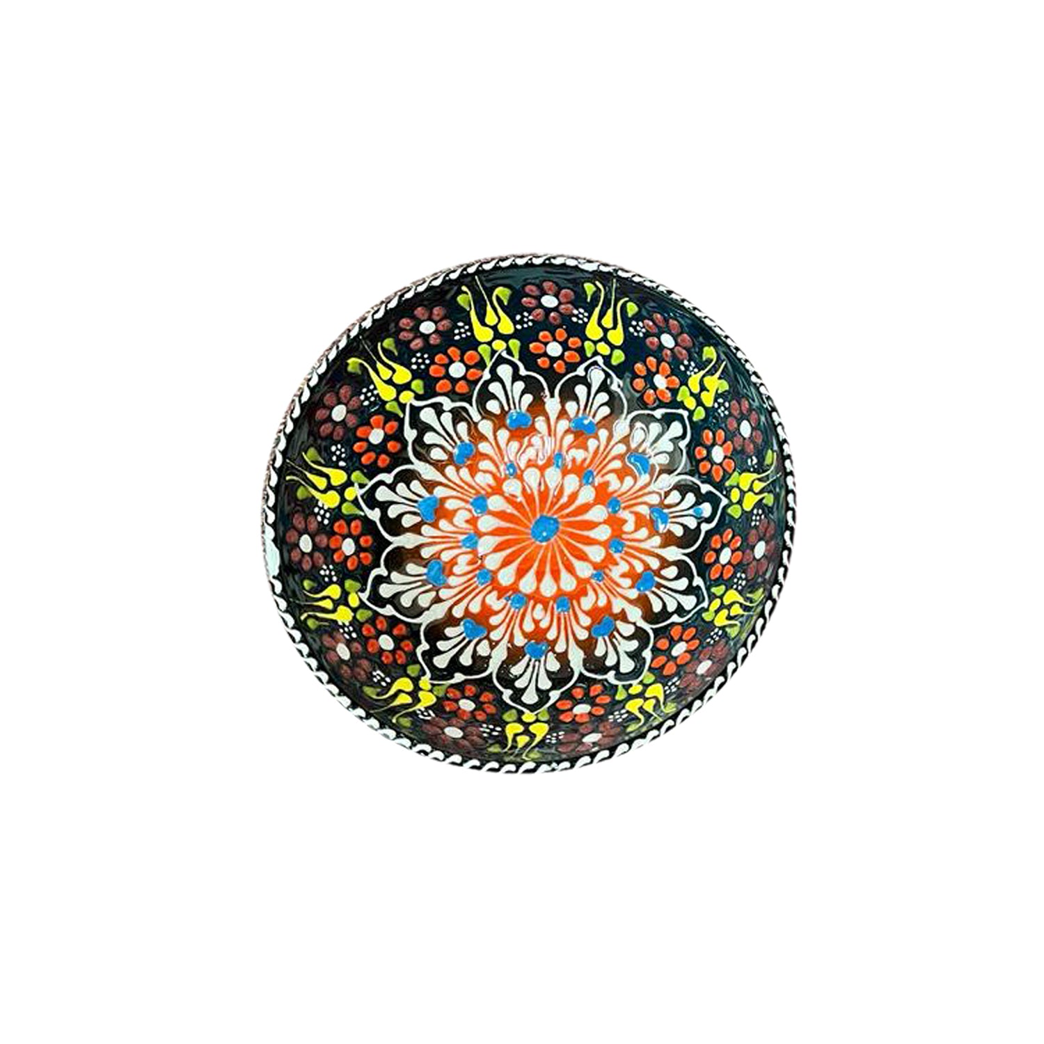 Ceramic Snack Bowl – Iznik, Tulip Brown – 12cm