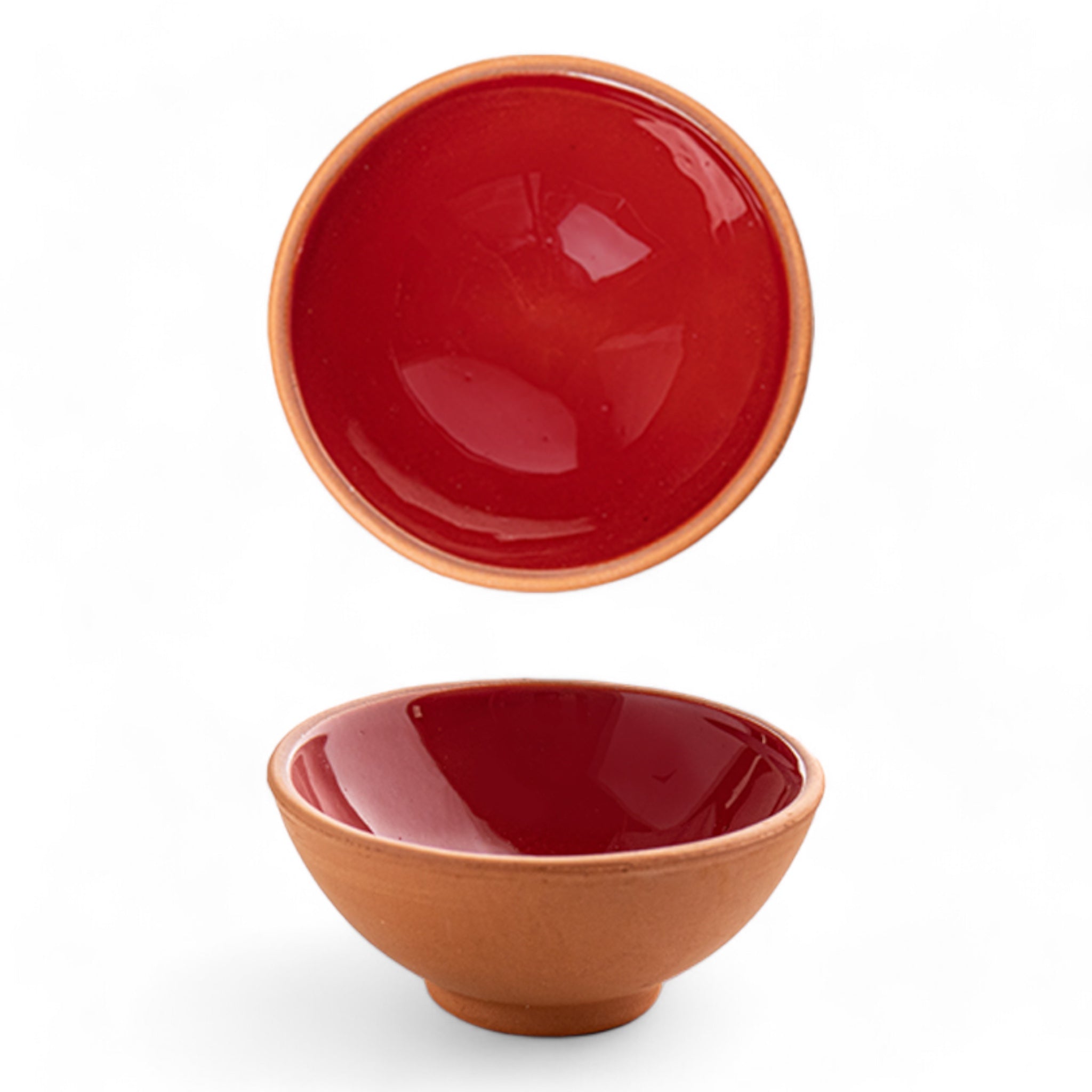 Terracotta Dip Bowl – Ruabon, Brick Red – 8cm