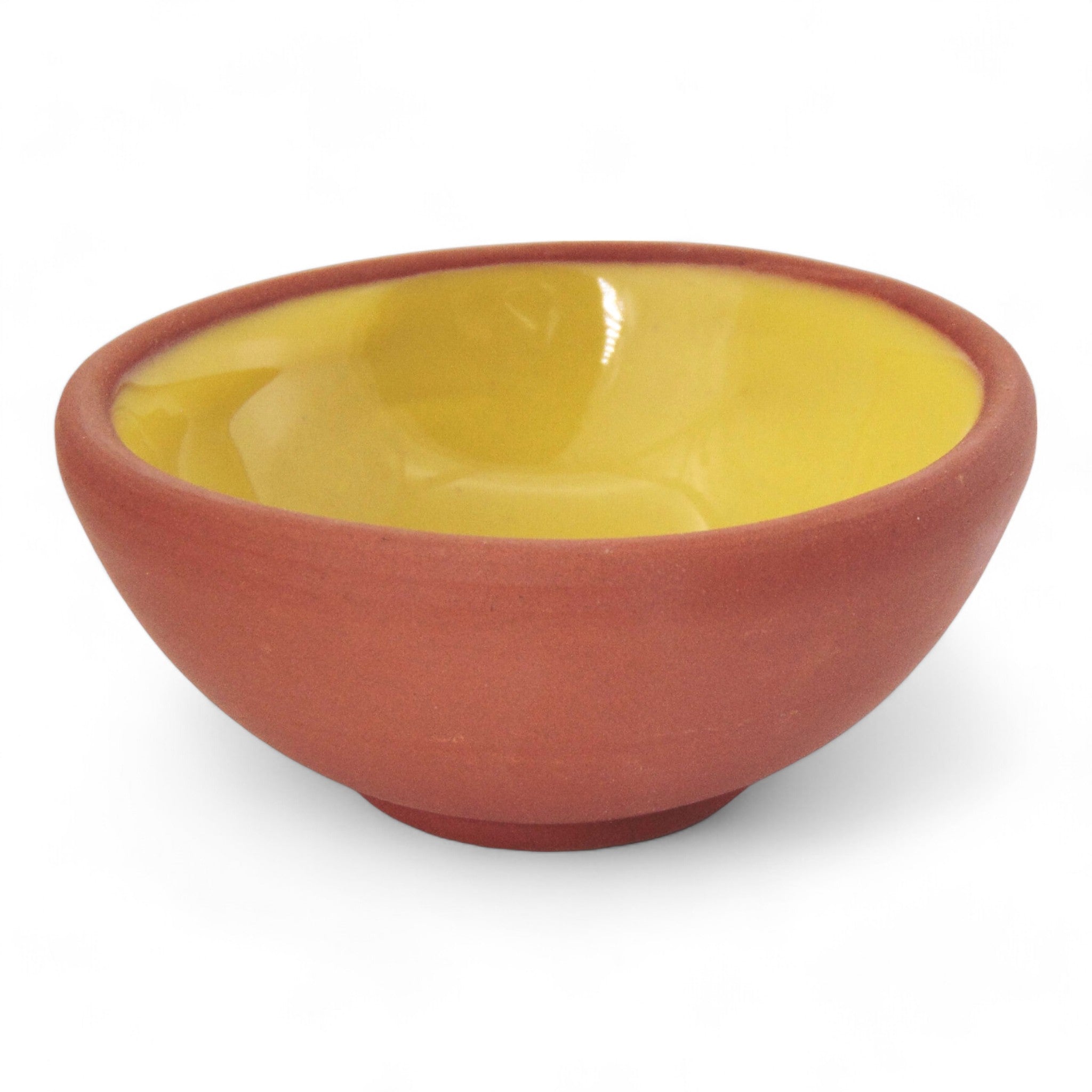 Terracotta Dip Bowl – Ruabon, Saffron Yellow – 8cm