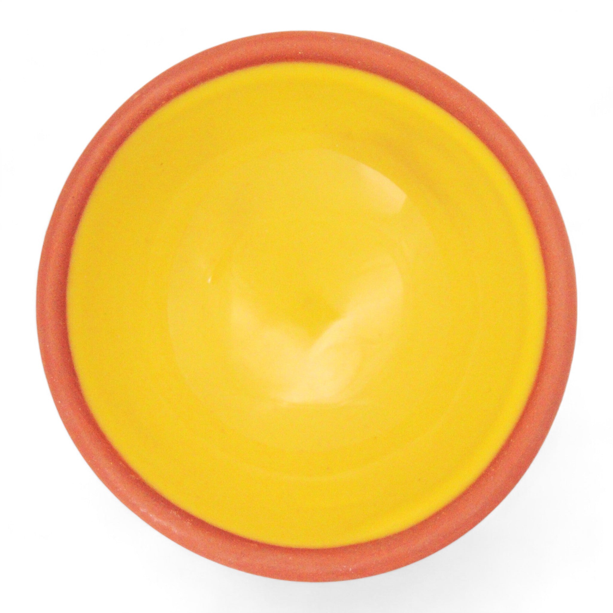 Terracotta Dip Bowl – Ruabon, Saffron Yellow – 8cm