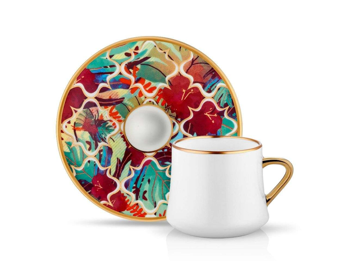 Sufi Tea Cup and Saucer - Amazon Tropic - 230 cc