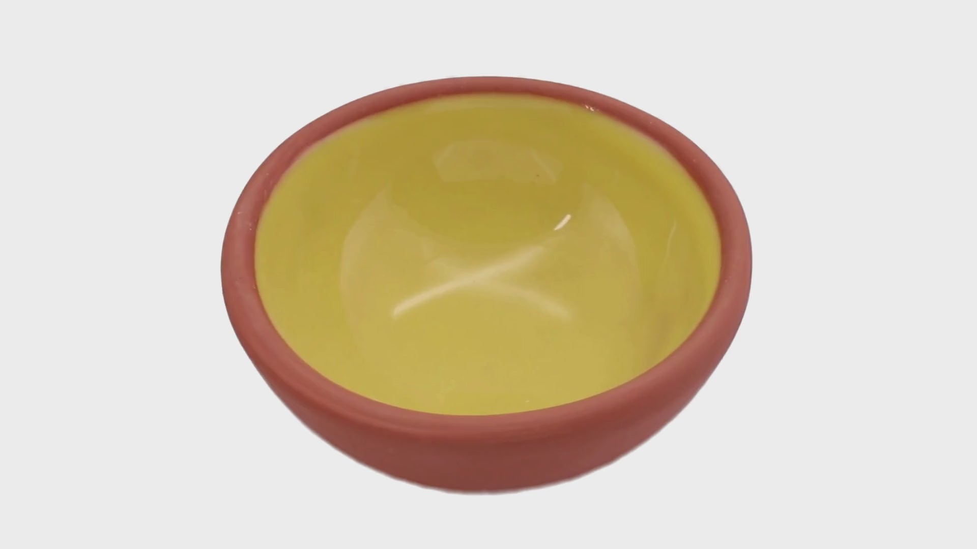 Terracotta Dip Bowl – Ruabon, Saffron Yellow – 8cm