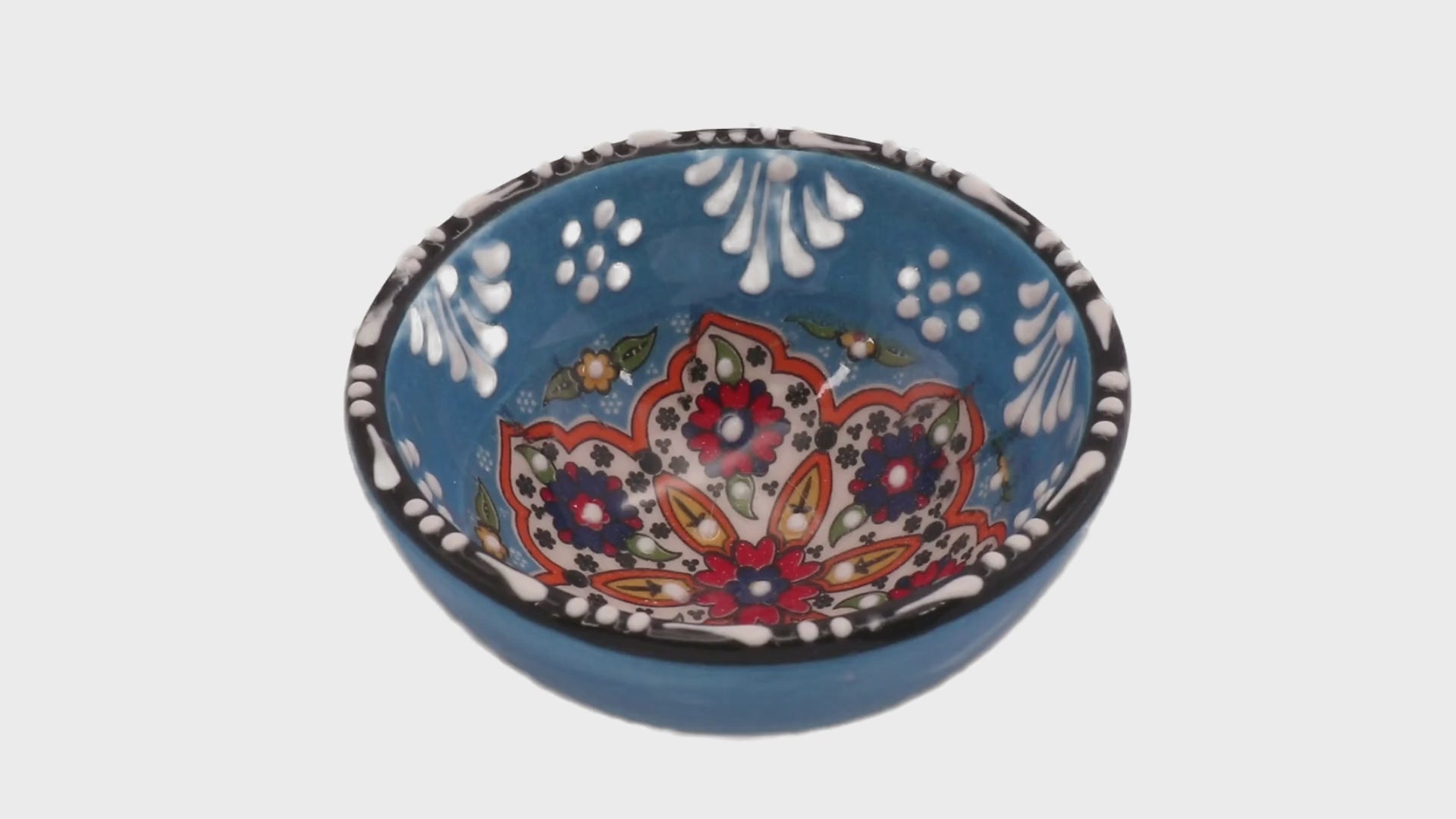 Ceramic Dip Bowl – Rochelle, Sky Floral – 8cm