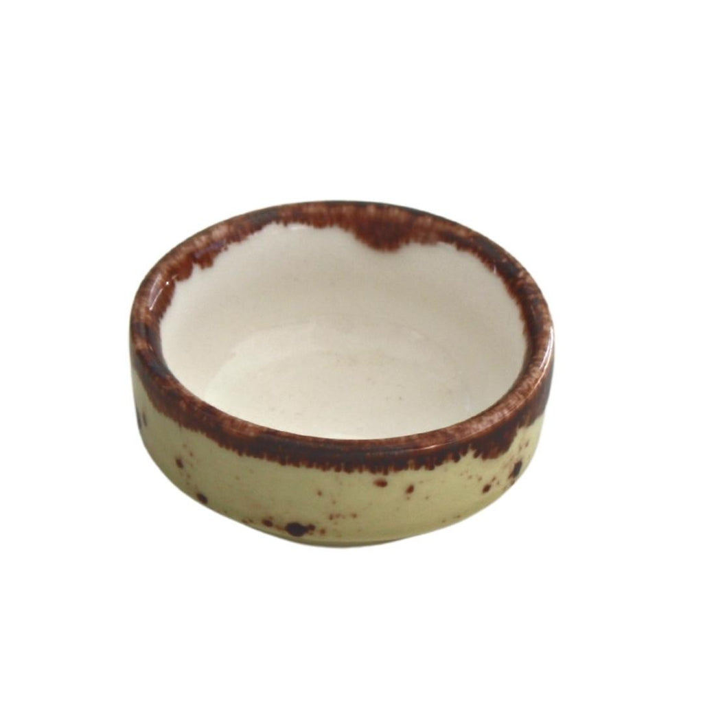Porcelain Snack&Dip Bowl Pebble Pistachio White 6cm