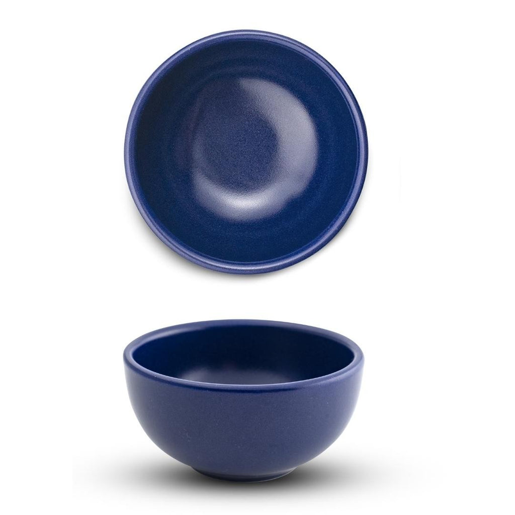 Ceramic Snack&Dip Bowl Matrix Blue 8cm